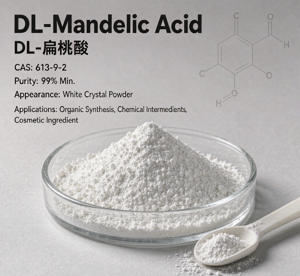 DL-Mandelic Acid (CAS 90-64-2): The Lipophilic AHA That Exfoliates Gently and Fights Acne
